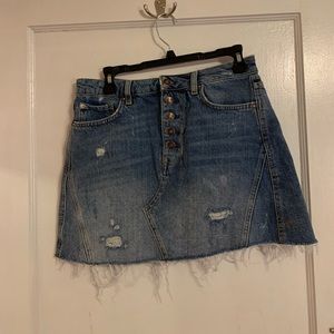 free people denim skirt